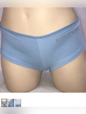 “BRIDE” Size Small Blue Bedazzled Cheeky Short New With Tags